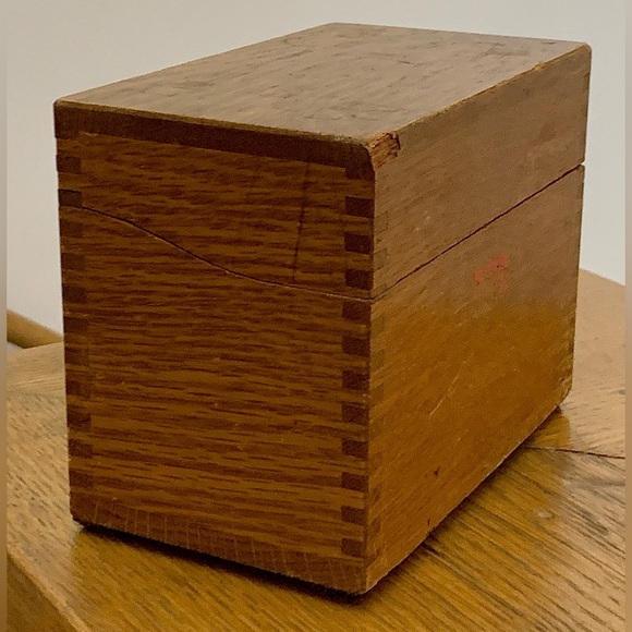 Antique Weis Monroe Michigan Fingerjointed Hinge Lidded Wooden Box - Picture 3 of 10